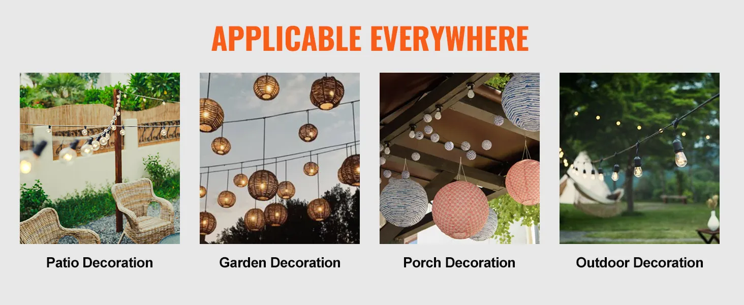 VEVOR lights for patio, garden, porch, and outdoor decoration. applicable everywhere.
