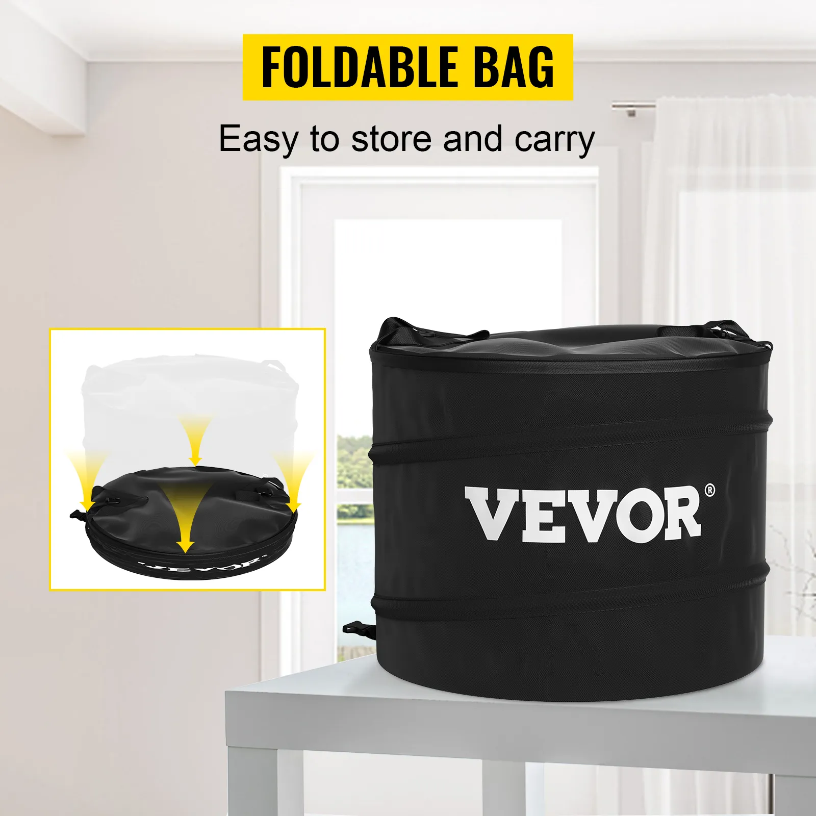 VEVOR dry trimmer kit with foldable bag; easy to store and carry.