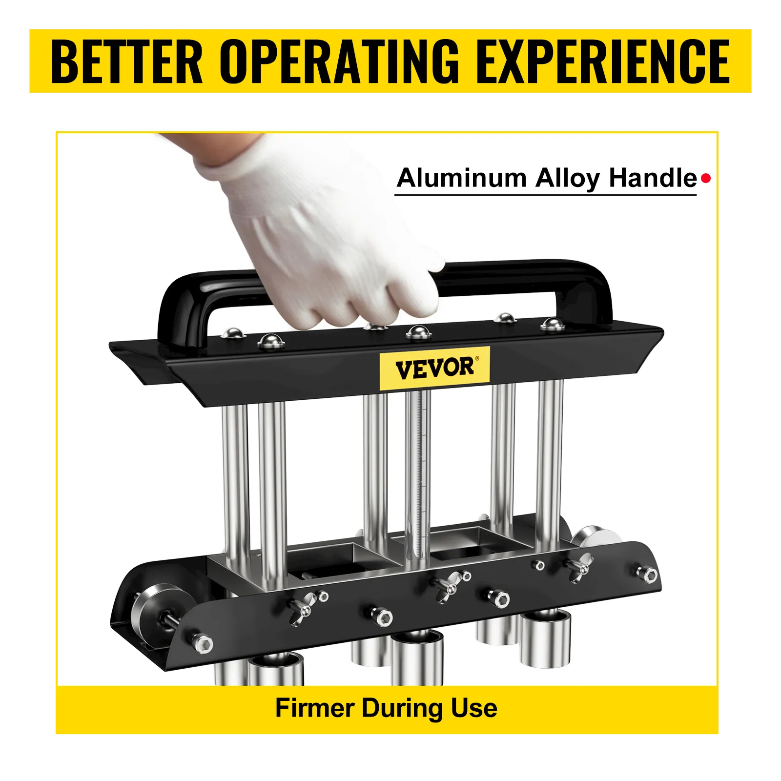VEVOR three-station edge roller with aluminum alloy handle for better operating experience.