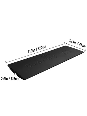 black VEVOR curb ramp with dimensions 47.2x16.1x2.6 inches.