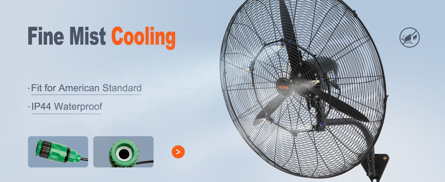 VEVOR Abluftventilator Wandlüfter Ventilator 615 mm 2892 CFM AC 115 W