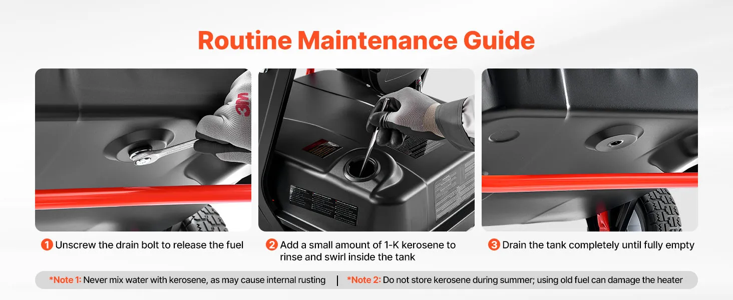 VEVOR 125000 BTU Radiant Kerosene Diesel Heater, Portable Industrial Space Heater with Adjustable Temp & Wheels, Ideal for Jobsite/Garage/Warehouse/Workshop Construction Heating,Black
