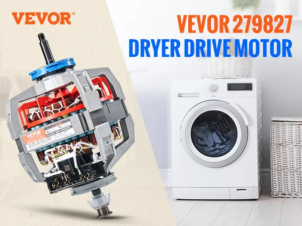 VEVOR dryer motor for 279827 model, high quality, long-lasting durability, and cost savings.