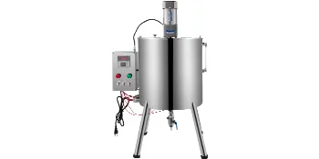 Máquina llenadora de lápiz labial VEVOR con panel de control y cilindro de acero inoxidable.