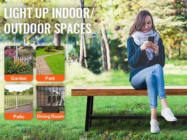 VEVOR-Außenbank in Parkumgebung, ideal für Garten, Terrasse, Esszimmer und Parkumgebung.