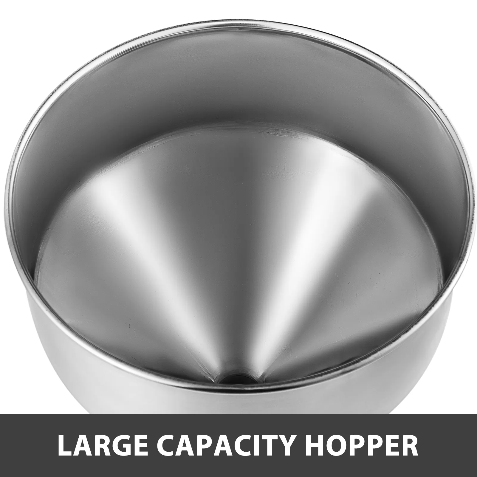 large capacity hopper of VEVOR pneumatic liquid filling machine.