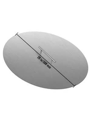 VEVOR fire pit lid, stainless steel, with central handle and 20in/508mm diameter marking.