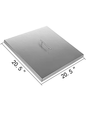 Tapa para fogata VEVOR, acero inoxidable, 20,5" x 20,5", con asa.