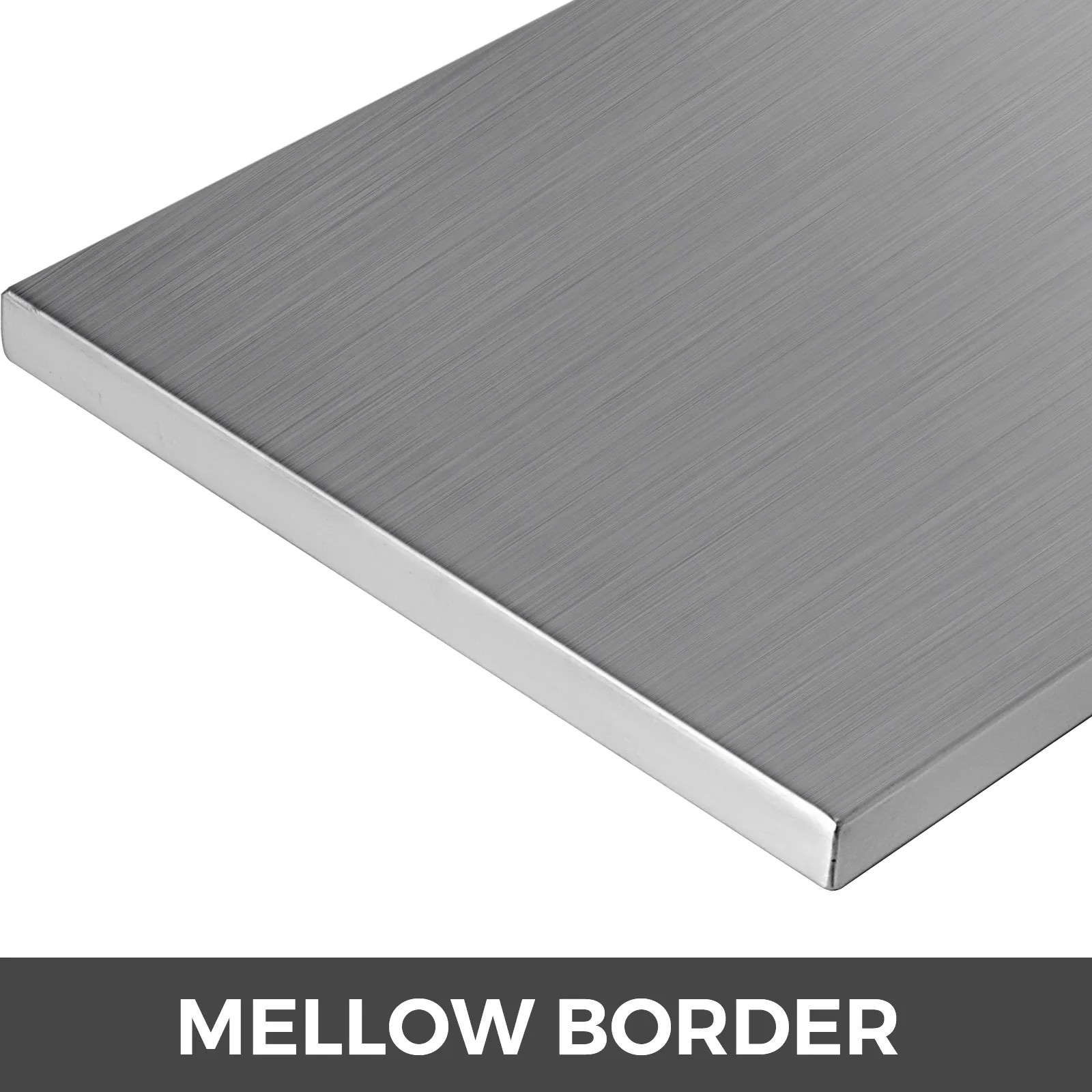 VEVOR fire pit lid with sleek stainless steel finish and mellow border design.