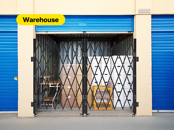 VEVOR Double Folding Security Gate – 125.98 W x 63.19 H
