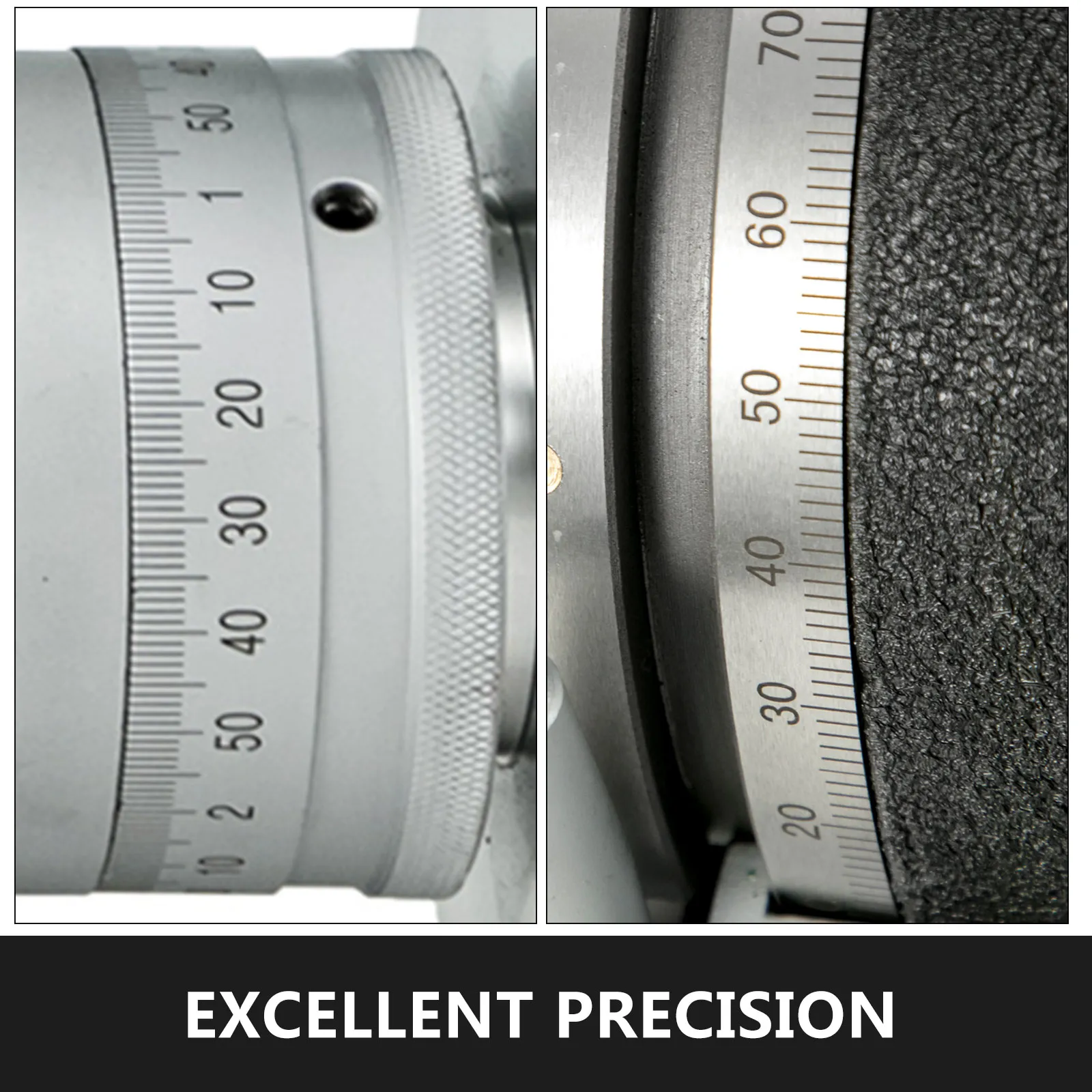 precision scales on a VEVOR rotary table, emphasizing excellent measurement accuracy.