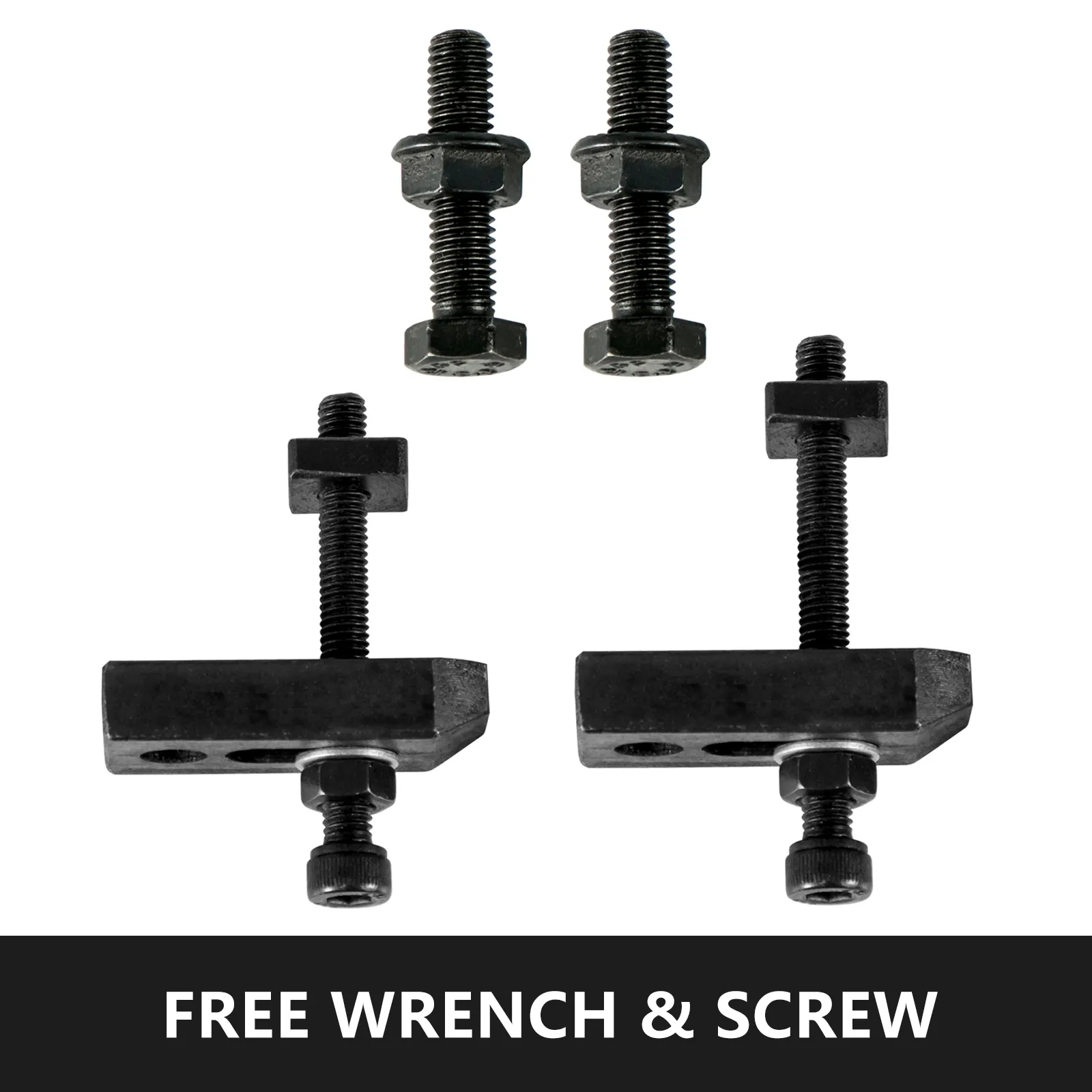 free wrench and screws for VEVOR rotary table, shown against white background.