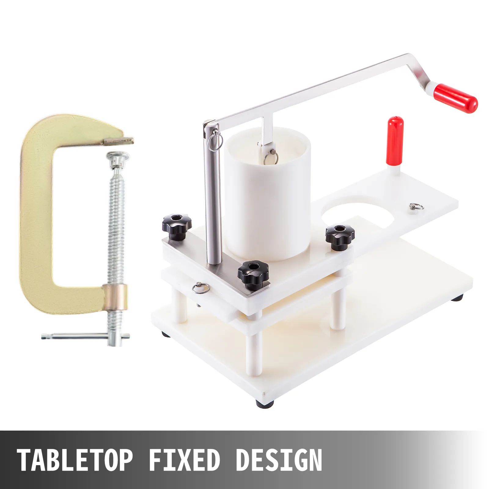 VEVOR burger press with clamp and tabletop fixed design for easy burger shaping.