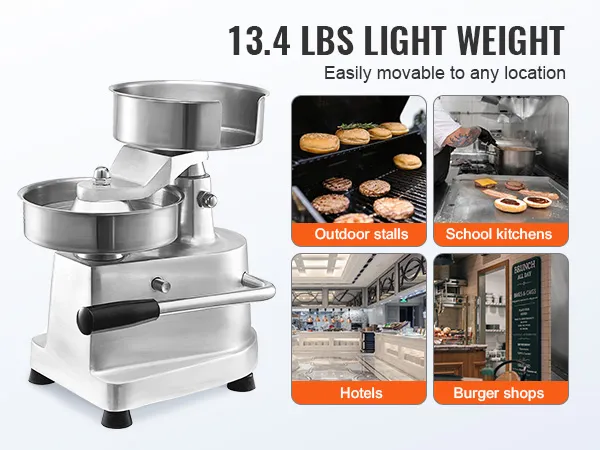 Piastra per hamburger VEVOR, leggera da 13,4 libbre, ideale per bancarelle all'aperto, cucine scolastiche, hotel, negozi di hamburger.