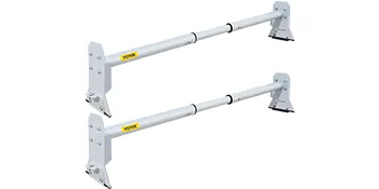 VEVOR van roof ladder rack with adjustable crossbars and sturdy mounting brackets.