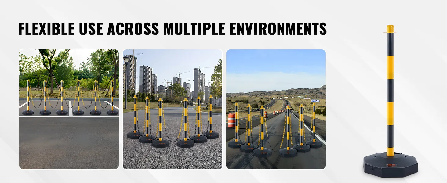 VEVOR-Verkehrsleitkegel werden auf Parkplätzen, in städtischen Gebieten und auf Autobahnen eingesetzt und zeigen ihre Flexibilität.