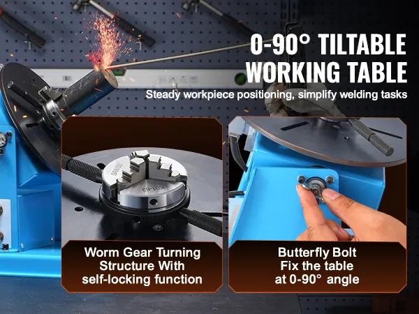 INTBUYING 3 Jaws Chuck 12" Self-Centering Welding Positioner
