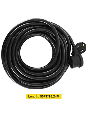 Cable de extensión para soldador VEVOR, 50 pies/15,24 m de longitud, cable en espiral negro
