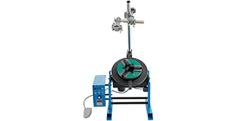 VEVOR rotary welding positioner with control unit and adjustable stand, blue frame
