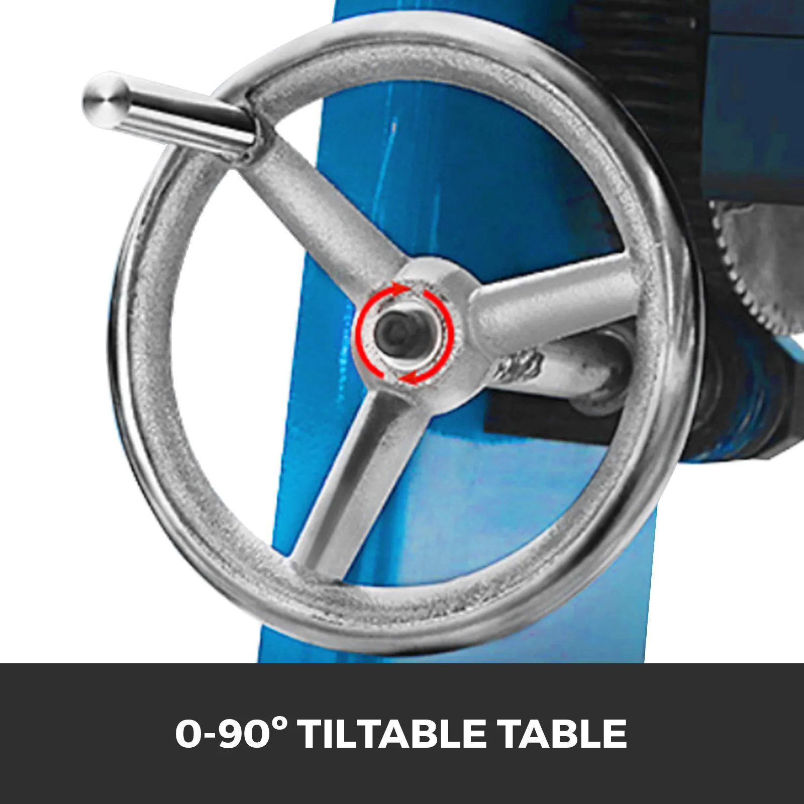 VEVOR rotary welding positioner tiltable table at 0-90° angle.