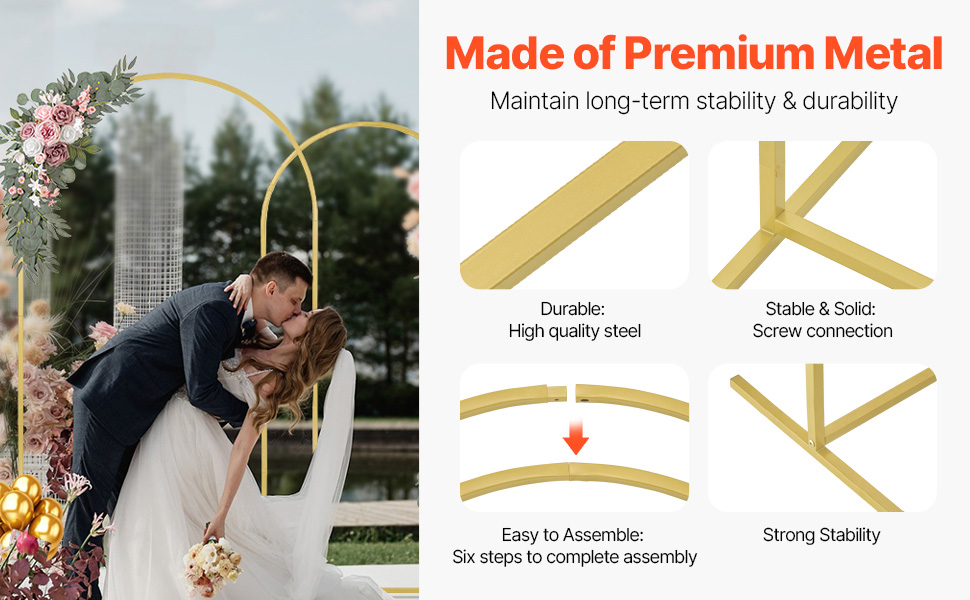 Spandex-Bogenabdeckung Für Hochzeiten & Partys – 2-teilig, Elastisch, Leicht Zu Montieren (Elfenbein, 2 M & 1,8 M)