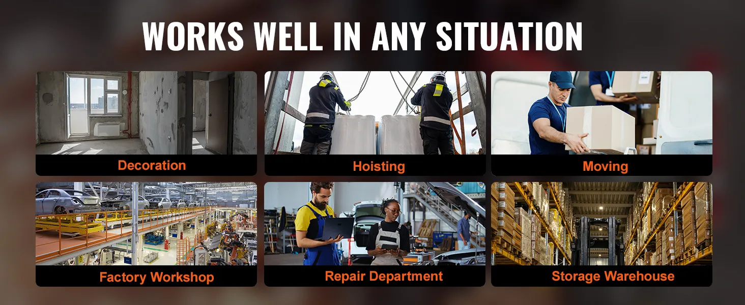VEVOR electric hoist arm for decoration, hoisting, moving, factory workshops, repairs, and storage warehouses.