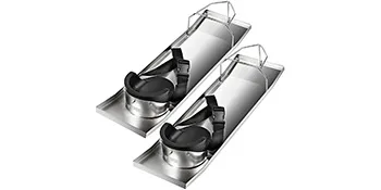 VEVOR concrete knee boards with adjustable straps and handles in brushed metal finish.