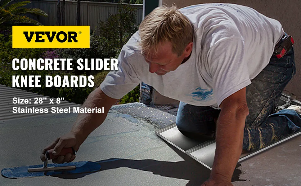 Tablas de hormigón VEVOR para acabado liso de hormigón, acero inoxidable, 28" x 8".