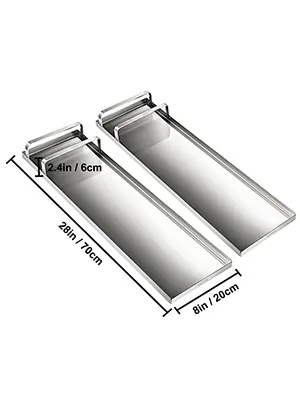 Tablas de rodillas de hormigón VEVOR, 28 x 8 pulgadas, acero inoxidable con 2,4 pulgadas de altura.