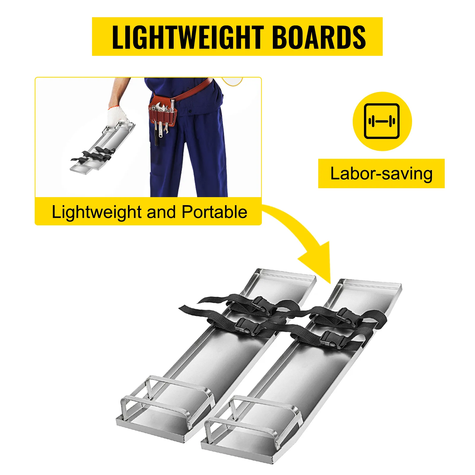 VEVOR concrete knee boards are lightweight, portable, and labor-saving.