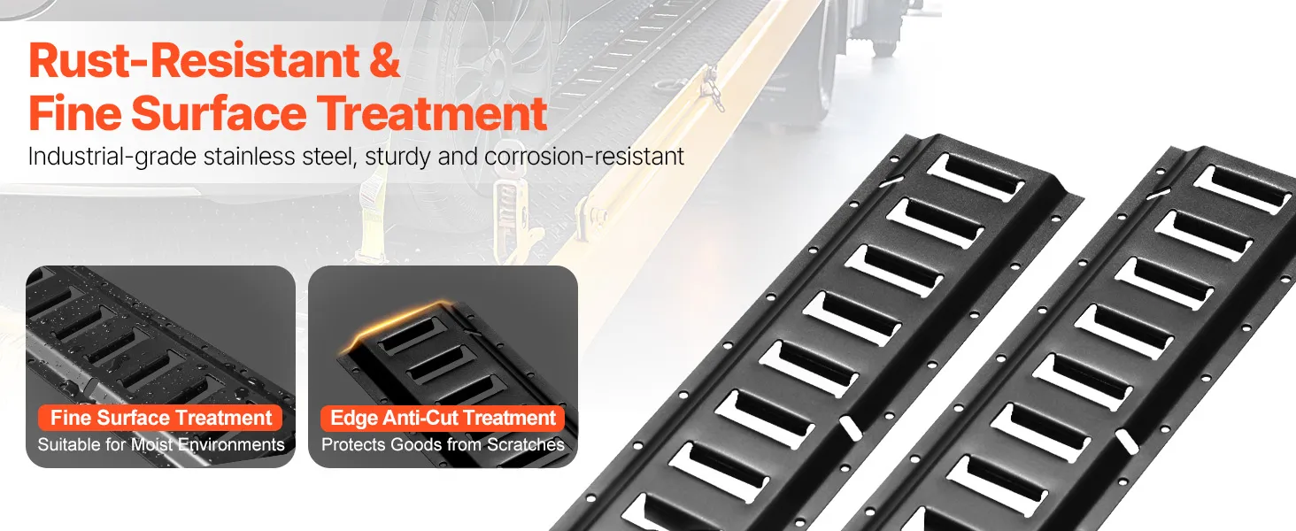 rust-resistant, fine surface treatment for VEVOR e track tie-down kit, protecting goods from scratches.