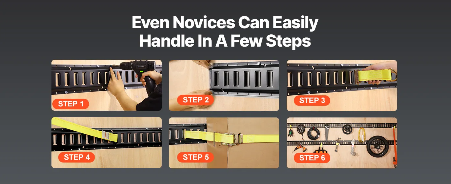 step-by-step guide to using the VEVOR e track tie-down kit for easy installation.