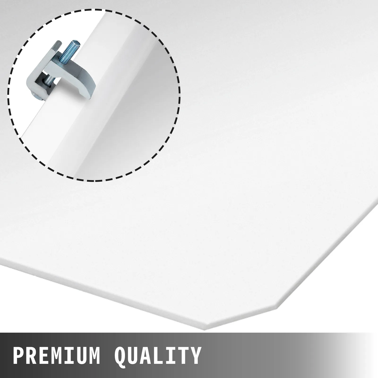 Almohadilla compactadora de placas VEVOR con material de primera calidad y mecanismo de perno seguro.