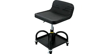 VEVOR rolling garage stool with black seat and sturdy base on caster wheels.
