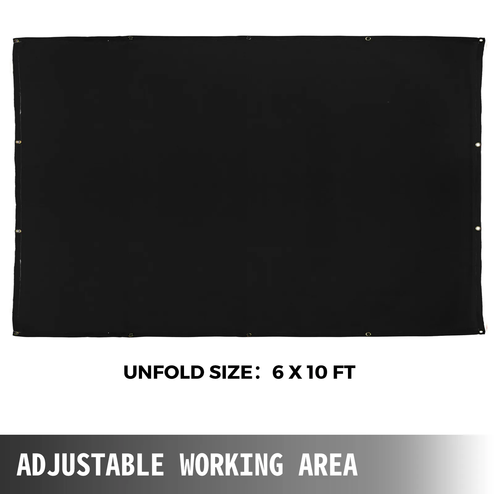 VEVOR welding blanket, 6x10 ft, with adjustable working area.