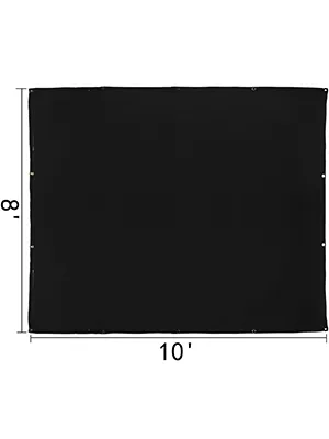 black VEVOR welding blanket, 8 feet by 10 feet, with grommeted edges.