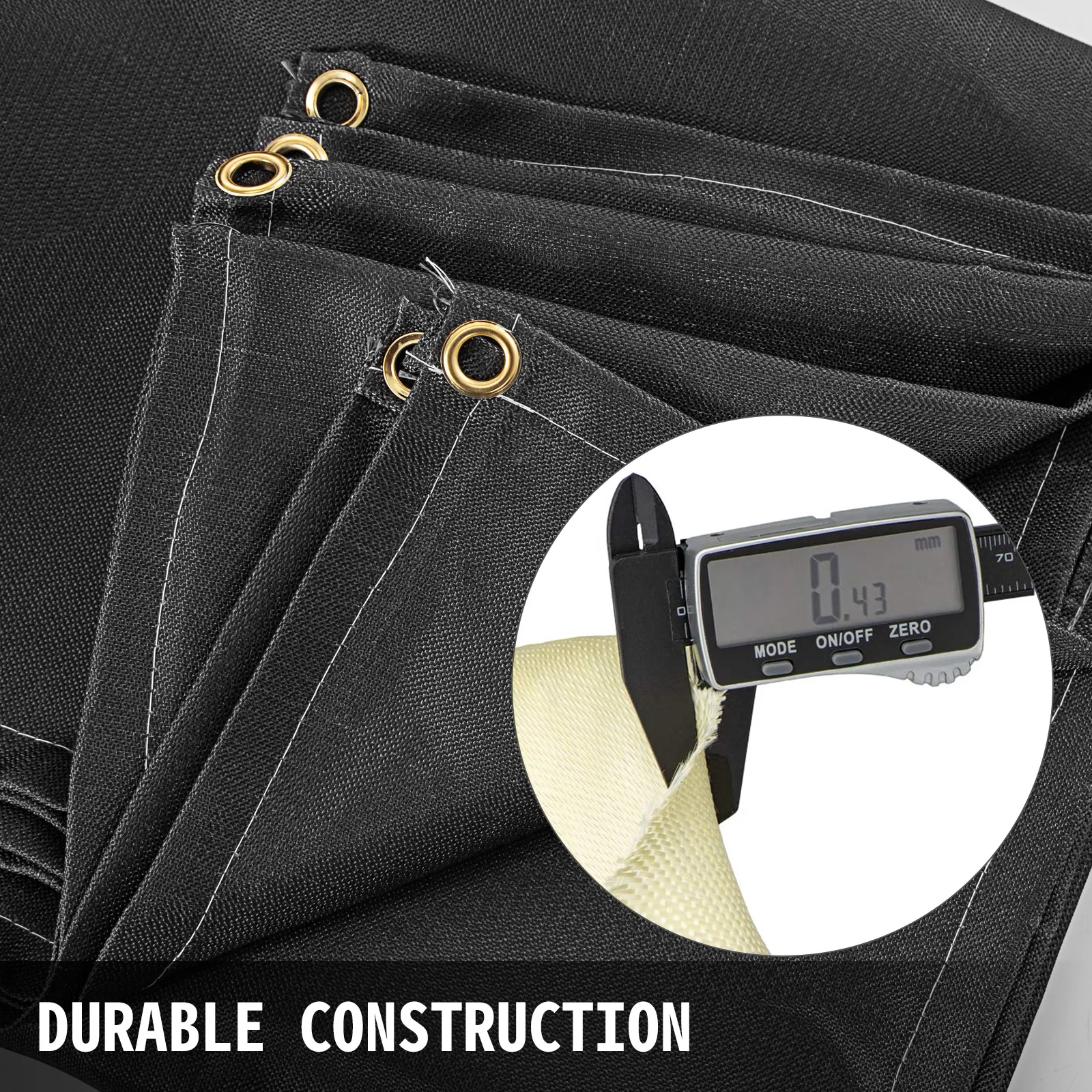 VEVOR welding blanket with durable construction and grommeted edges for protection.