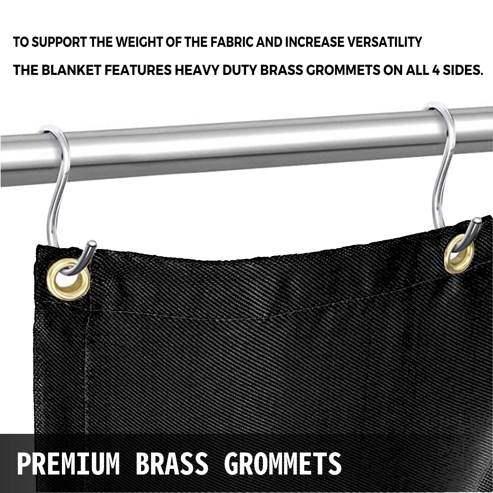 VEVOR welding blanket with heavy-duty brass grommets for increased versatility.