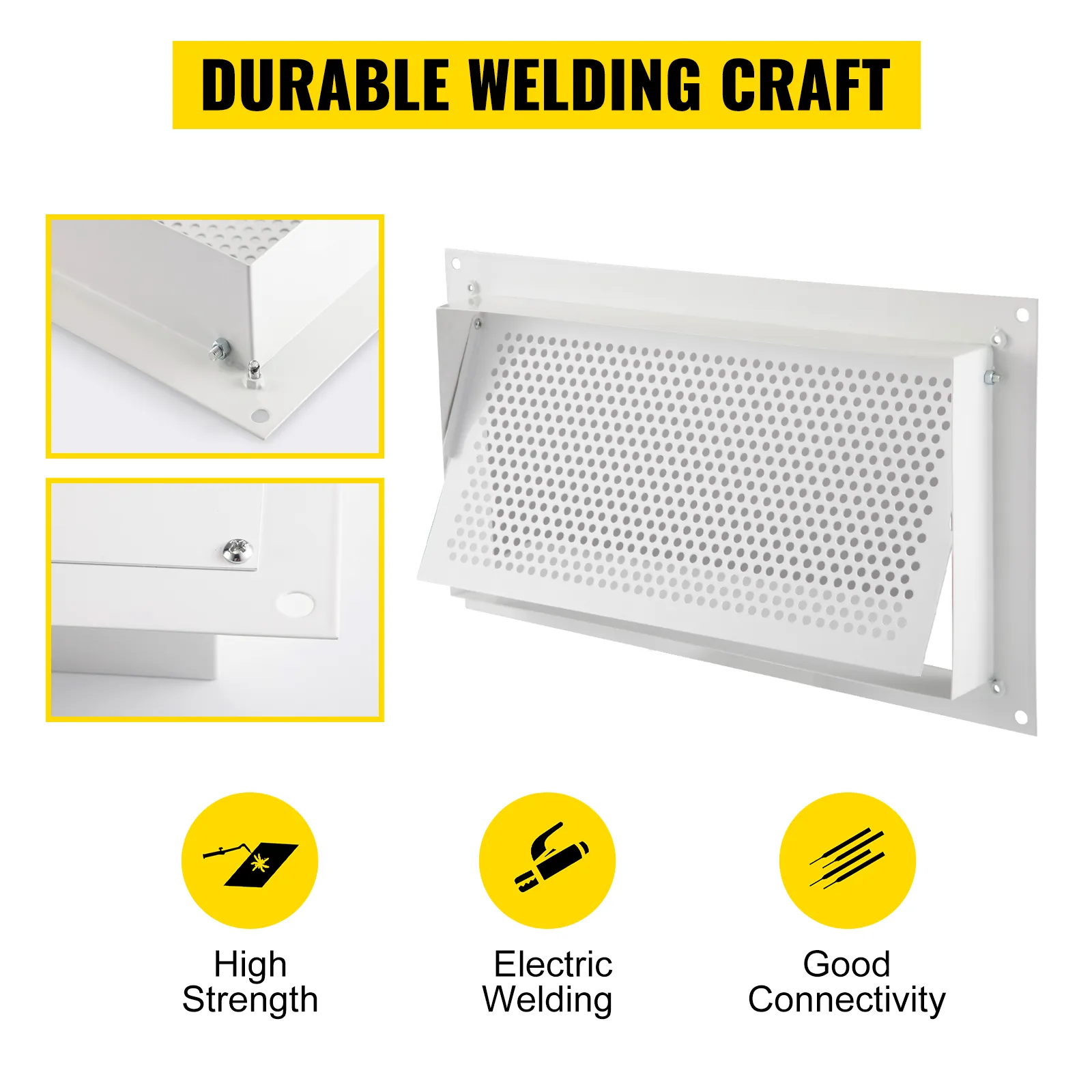 VEVOR flood vent showcasing durable welding, high strength, and good connectivity.