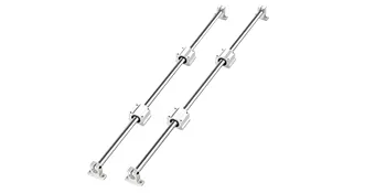 two sets of VEVOR linear rail rods with mounting brackets.