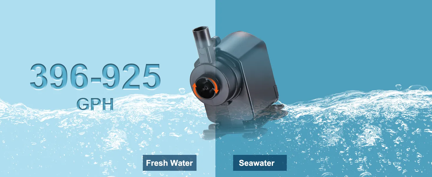 Bomba enfriadora de acuario VEVOR, 396-925 gph, adecuada para agua dulce y agua de mar.