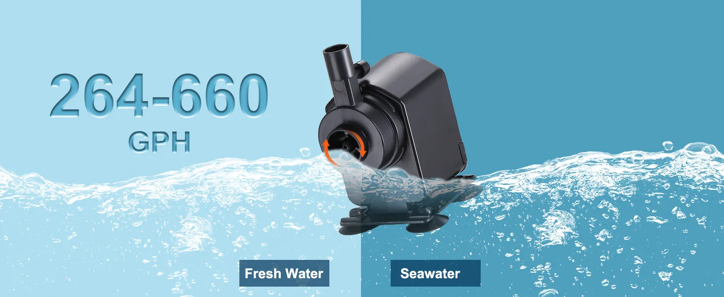 Bomba enfriadora de acuario VEVOR para agua dulce y agua de mar, rendimiento de 264-660 gph.
