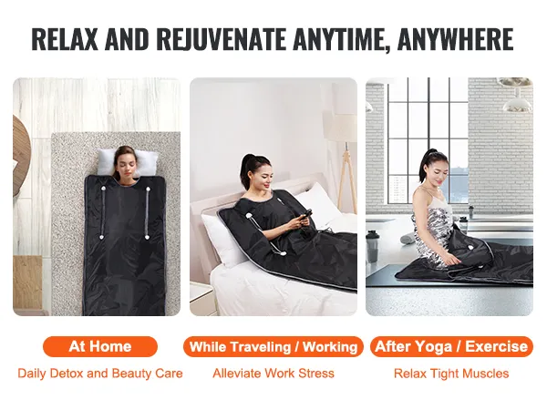 Coperta da sauna VEVOR per la disintossicazione quotidiana, per alleviare lo stress lavorativo e per rilassare i muscoli dopo lo yoga o l'esercizio fisico.