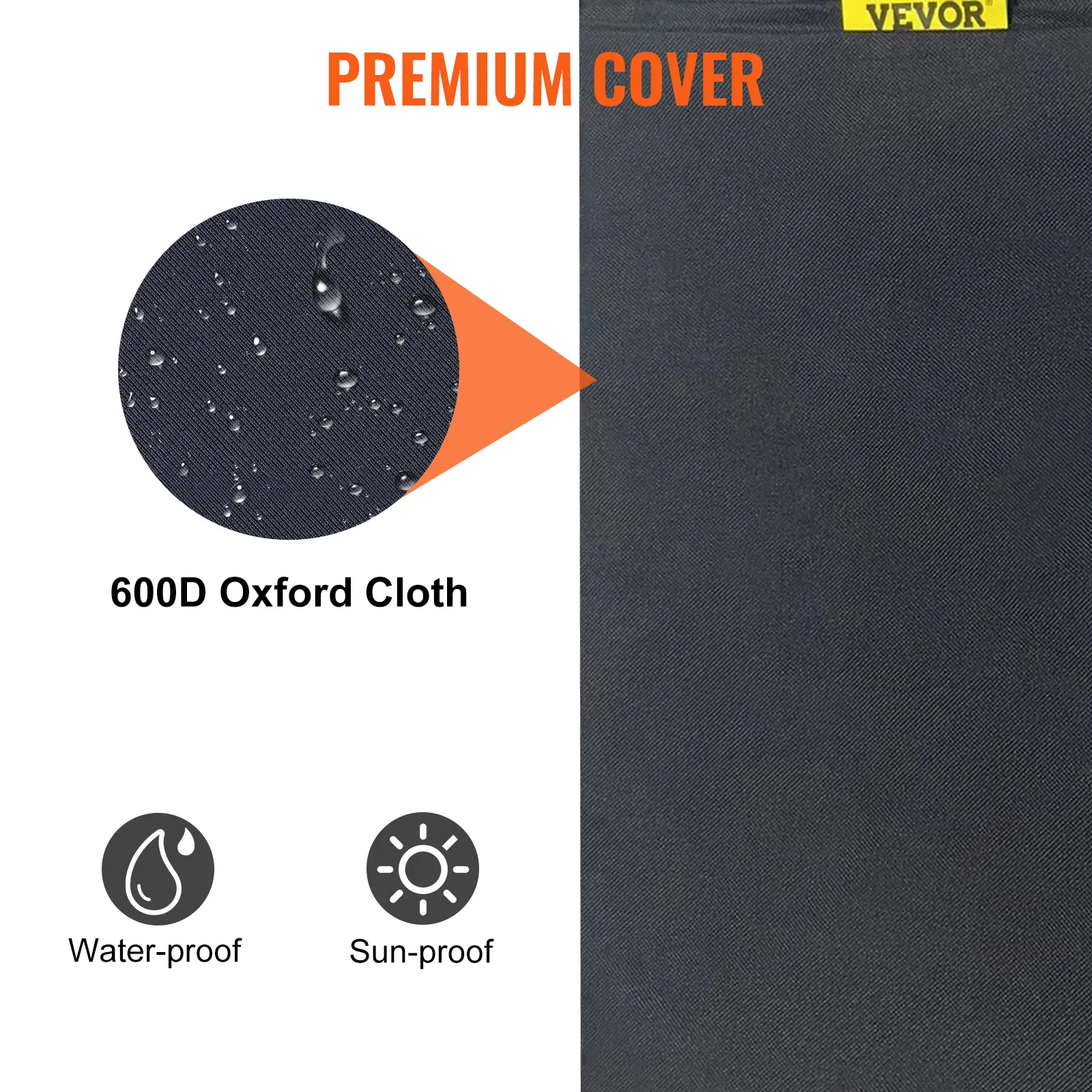 VEVOR Brennholzwagen-Premium-Abdeckung mit wasserdichtem und sonnenbeständigem 600d Oxford-Gewebe.