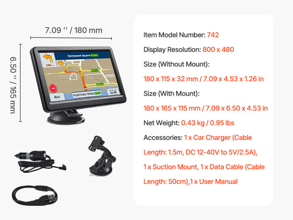 SPOT GPSナビゲーションデバイス Amazon.com: GPS Navigation for Car, 2025 Map 7 inch Touch