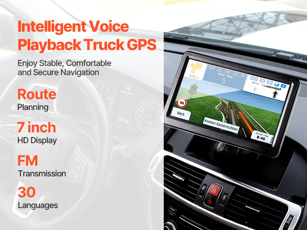 GPS Navigator for Car 7 inch Touch Screen 16GB GPS