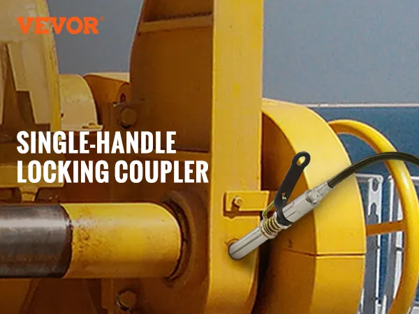 VEVOR grease gun coupler single-handle locking, 1/8" npt fitting, 6-jaw lock, strong sealing, 10000 psi.