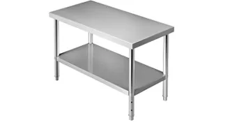 stainless steel prep table with undershelf, ideal for kitchen use #VEVOR stainless steel prep table