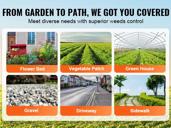 from garden to path, VEVOR weed barrier fabric offers superior weed control for flower beds