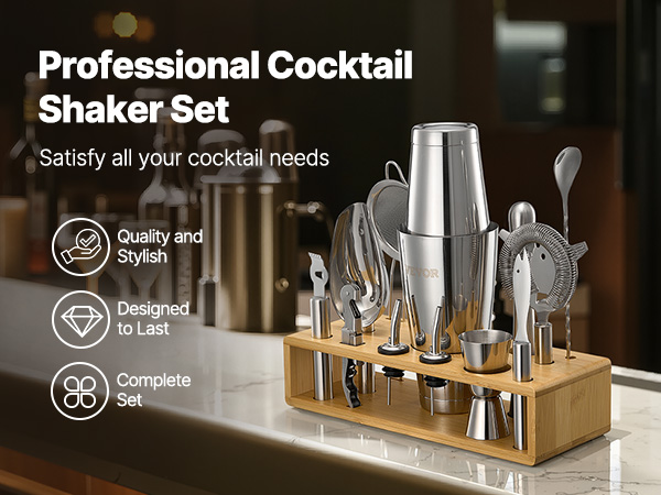 VEVOR Cocktail Shaker Kit — Premium Stainless Bar Tools Set
